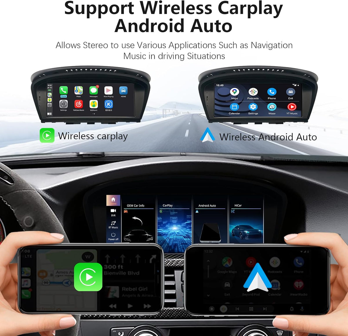 8,9 Zoll CarPlay für BMW 3 5 Serie E60 E61 E63 E64 E90 E91 E92 E93 CCC 2005-2008 Andriod Auto Radio Upgrade Touchscreen Auto Stereo Multimedia Player iDrive Dsp Linux System