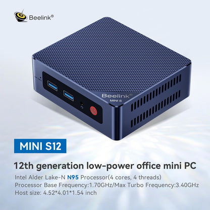 Mini PC – Mini Computer – Desktop PC – Compacte PC – Werkstation – Intel Alder Lake-N95 Processor – 8GB DDR4 RAM & 256GB SSD
