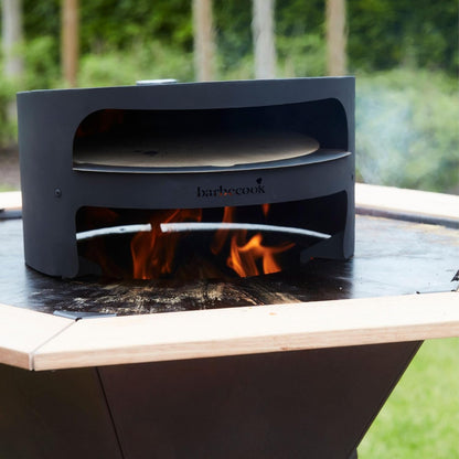 Barbecook pizza oven houtgestookt Dynamic centre 36 cm kookoppervlak, compatibel met openhout bbq Nestor, 51,5 x 46 x 27,5 cm
