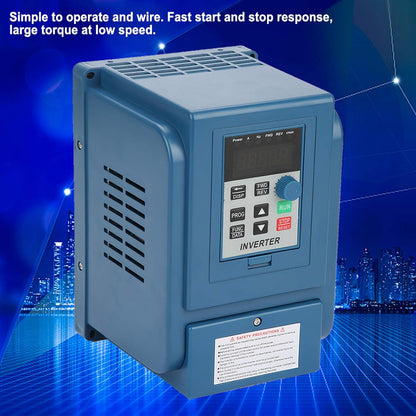 Frequentieregelaar, 3-fasen instelbare snelheidsregelaar Inverter VFD 380V 1.5kW voor motorsnelheidsregeling