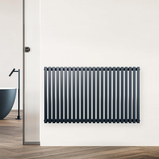 Wandradiator Antraciet – Designradiator – Verticale Radiator – Paneelradiator – Cv-Radiator – 891 W – 100 x 63 cm