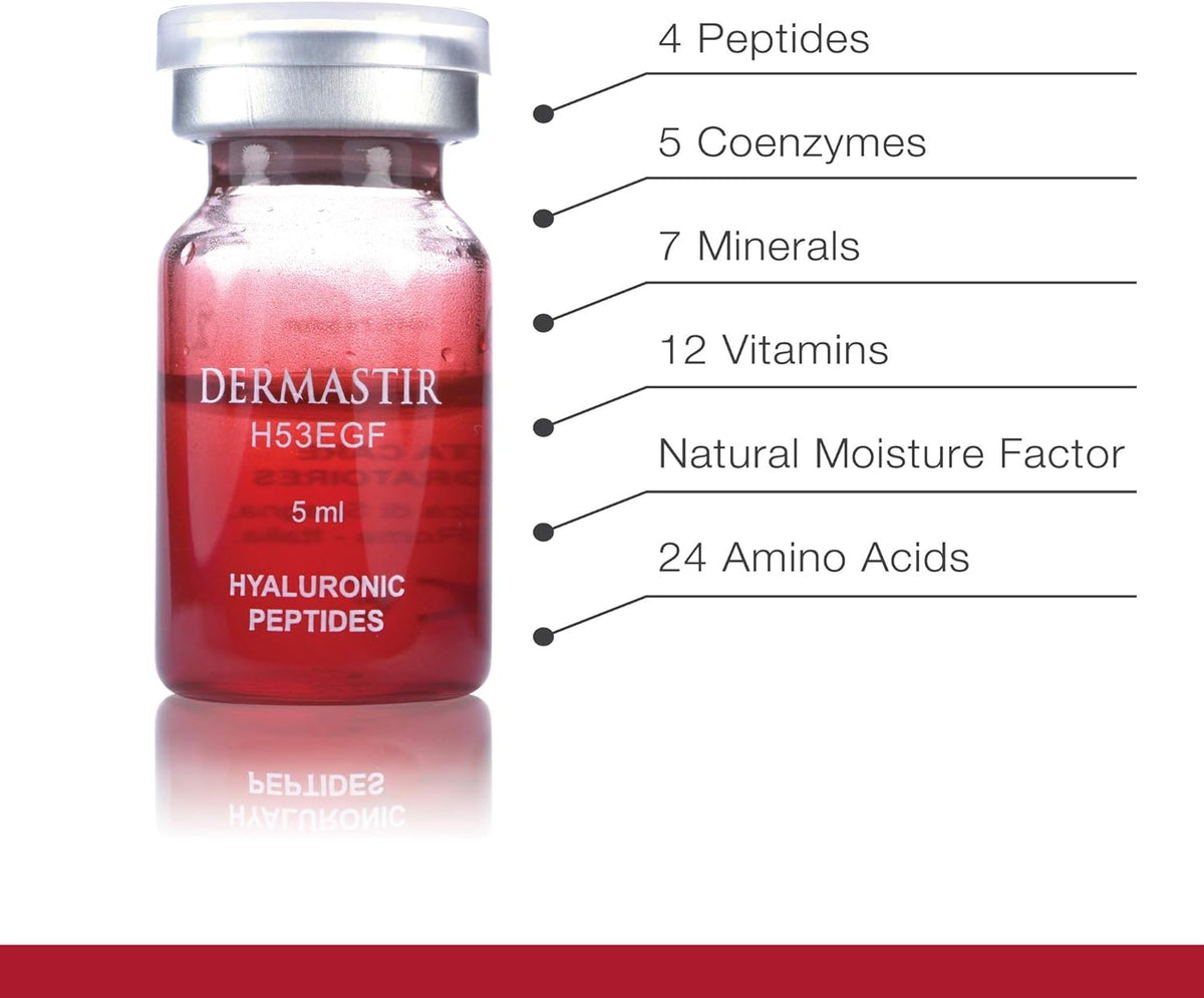 Hyaluronzuur Ampullen 10x5 ml – Serumampullen – Microneedling Ampullen – Steriele Medische Flacons – Injectieflacons – 53 Actieve Ingrediënten – 10 mg/ml Hyaluronzuur