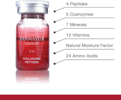 Hyaluronzuur Ampullen 10x5 ml – Serumampullen – Microneedling Ampullen – Steriele Medische Flacons – Injectieflacons – 53 Actieve Ingrediënten – 10 mg/ml Hyaluronzuur