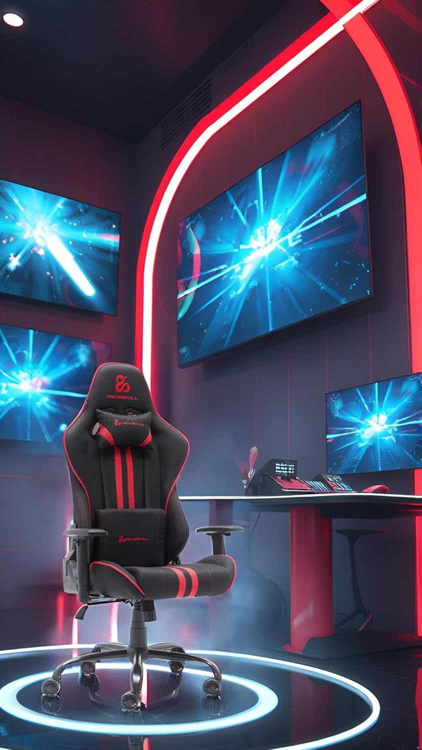 NEWSKILL Kitsune V2 Gamingstoel, rood, ademende stof
