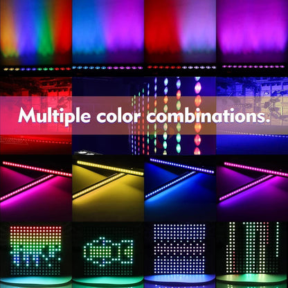RGB LED Wall Wash Party Lights – LED Bar – Disco Verlichting – DJ Lamp – RGB Lichtbalk – 24 x 3W RGB LEDs – DMX & Afstandsbediening – Geluidsgestuurd Stroboscoop Effect