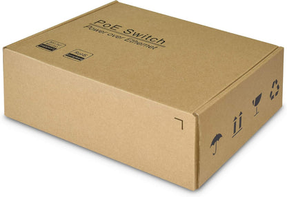 DIGITUS industriële 6-poorts Gigabit PoE netwerkswitch - 4x RJ45 + 2x Gigabit SFP uplink - unmanaged - DIN rail montage - 10/100/1000 Mbit/s - zwart
