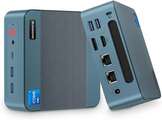 Mini PC – Compact Desktop – Stille Computer – Krachtige Pc – Windows 11 Pro – Intel Core i5-12600H 12C/16T – 32GB DDR4 RAM – 512GB PCIe SSD – Triple 4K Display – Wi-Fi 6 & Dual LAN