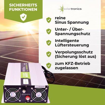 solartronics spanningsomvormer USV 12V NPS 1500/3000 Watt zuivere sinus UPS inverter
