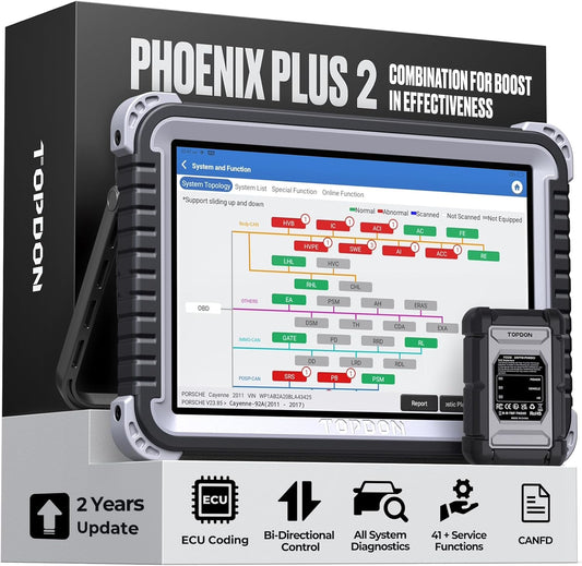 Diagnoseapparaat Auto – OBD2 Scanner – Auto Diagnose Tool – Foutcode Lezer – ECU Scanner – Bidirectionele Tests – 10,1 Inch Touchscreen Android 10.0 – 2 Jaar Gratis Updates