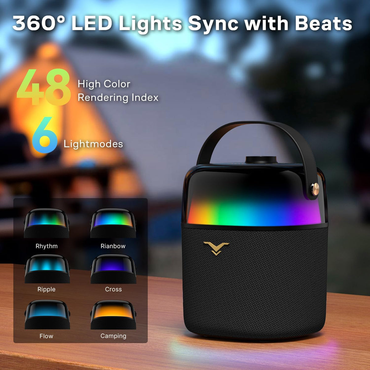 Karaokemachine Met 2 Microfoons – Draagbare Bluetooth-Karaokespeaker – Karaoke-Luidspreker – PA-Systeem – Partyluidspreker – RGB-Feestverlichting Met 6 Modi – Tot 12 Uur Speeltijd