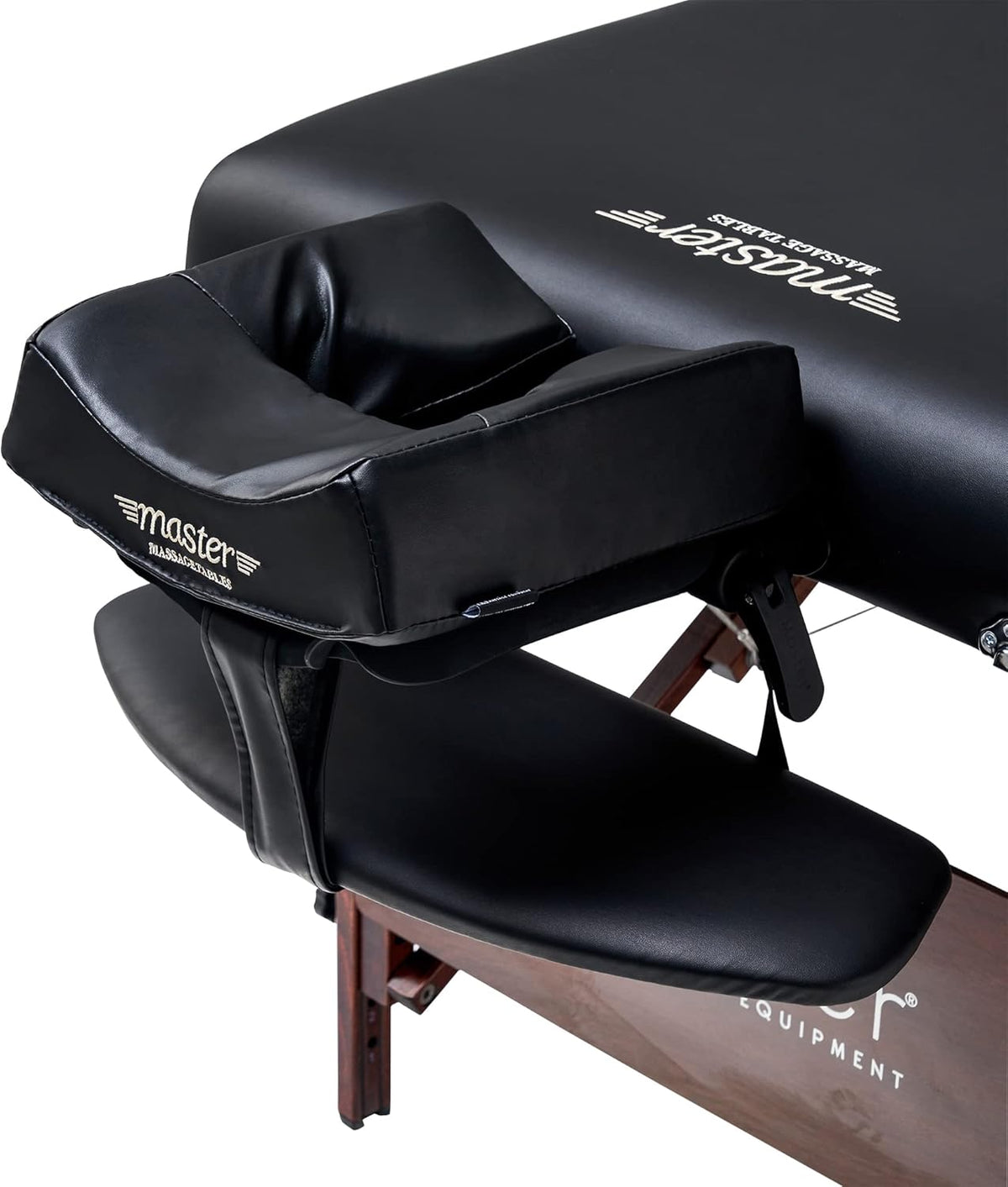 Master Massage Del Ray Mobil Massage Chair, Cosmetics Lounger, Therapy Bed, Massage Bench, Foldable, Wood, 76 cm, Black - QUORE