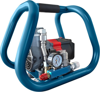 Accucompressor, persluchtcompressor voor Makita 18 V accu, draagbare luchtcompressor 8 bar werkdruk, capaciteit van 3 liter, snel opblazen voor pneumatisch gereedschap