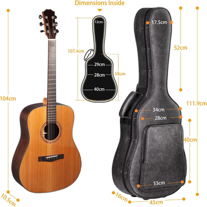 CAHAYA Akoestische gitaarkoffer geschikt voor 40 41 inch akoestische gitaar