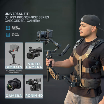 Thanos-SE Ultra Gimbal Steunvest met Snelle Ontgrendeling, Aanpasbare Steadicam voor DJI RS3, RS4 PRO, RS5 PRO RS2, RSC2, Ronin-S, Ronin-SC- Draagvermogen van 4,4-17,6 lbs voor Filmmakers