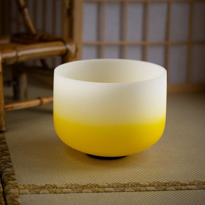 Hye-eun 432hz kleurverloop kristal klankschalen set 7 chakra's 7-12 inch Crystal Singing Bowl, meditatieset voor yoga, energiegenezing, diepteontspanning (incl. houten stokken, draagtassen)