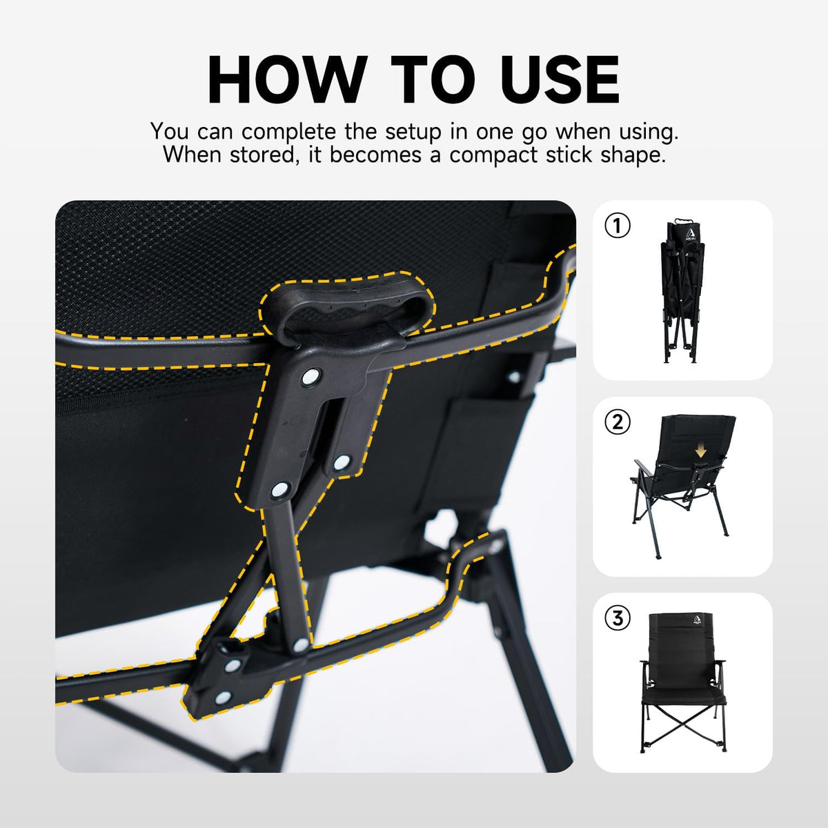 Opvouwbare campingstoel, draagbare outdoor gazonstoelen voor volwassenen, zwaar belastbaar, voor strand, vissen, picknick, concertsporten, inklapbare campingstoelen