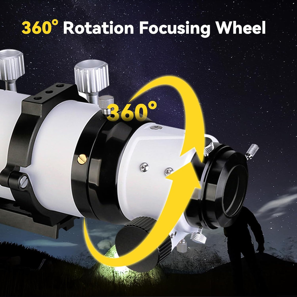 Svbony SV503 Telescope Refractor OTA, 80F7 Double ED Optical Tube Constructions Ultra Low Spread, with Dual Speed Focuser for Deep Sky Astrophotography Visual Astronomy - QUORE