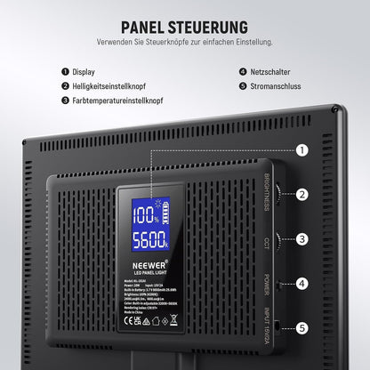 Led-Videoverlichtingsset – Videolamp – Lichtpaneel – Studiolamp – Streaming Licht – Set Van 2 – Tweekleurig 3200 K-5600 K En Dimbaar Met 8000 mAh Batterij