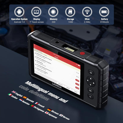 LAUNCH CRP349 OBD2 diagnoseapparaat, autoscanner, alle besturingseenheden + 28 servicefuncties voor meer dan 75 automerken, diagnose van de hoogspanningsbatterij, volledige OBD-diagnosetester met