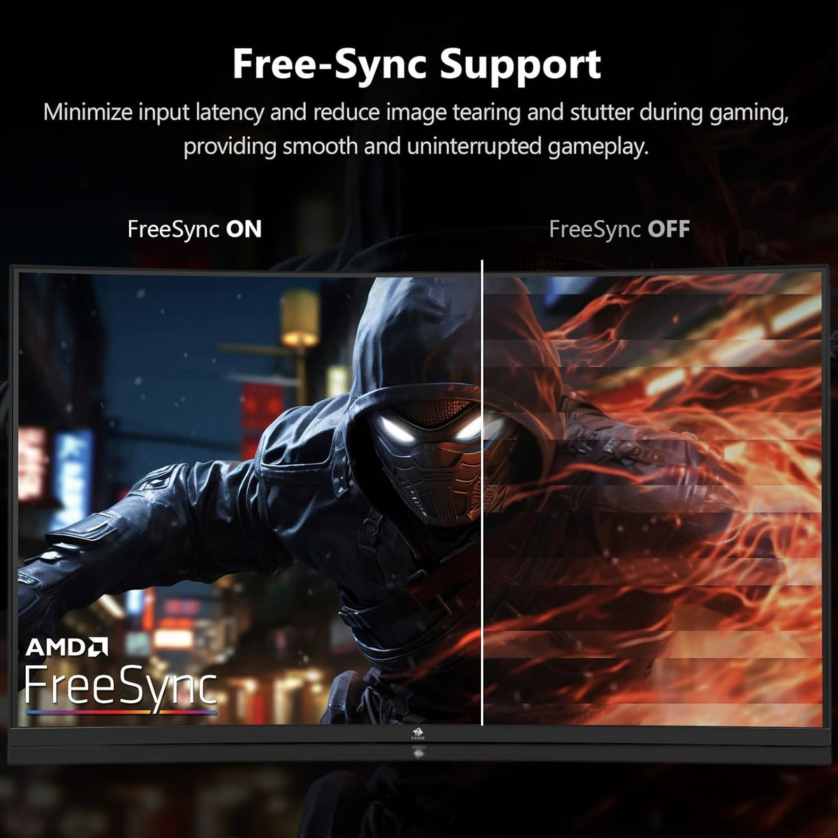 Z-Edge Gaming Monitor Curved 32'' 240Hz, 1ms, 1080P, FreeSync, Screen Game LED 16:9, 1500R VA, Adjustable Tilt, 2*HDMI 2.0 & 2* DP 1.4, RGB Breathlight(HDMI Cable Included)