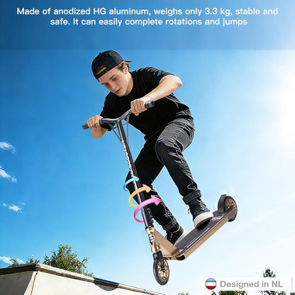SUOTU Professionele Stuntstep, 360° Besturing, Stunt Scooter met 110mm PU Wielen, Trick Scooter voor Kinderen, Tieners en Volwassenen, Laadvermogen: 100 kg, Aluminium