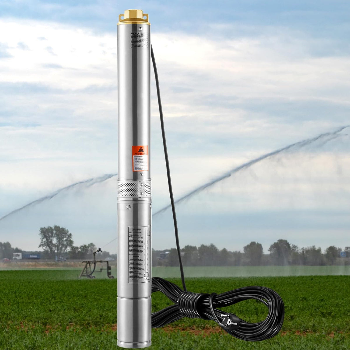 Diepbrondompelpomp – Dompelpomp – Bronpomp – Waterpomp – Putpomp – 750 W Motor – Roestvrijstalen Behuizing