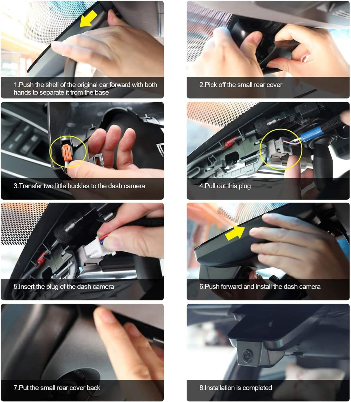 FITCAMX Dash Cam Compatibel met Toyota C-HR 2017-2020 (10,3 CM) Uitgerust met Toyota Safety Sense 1.0 (Model A), 4K Dedicated Car Camera, Ingebouwde WiFi, WDR Nachtzicht, 64GB