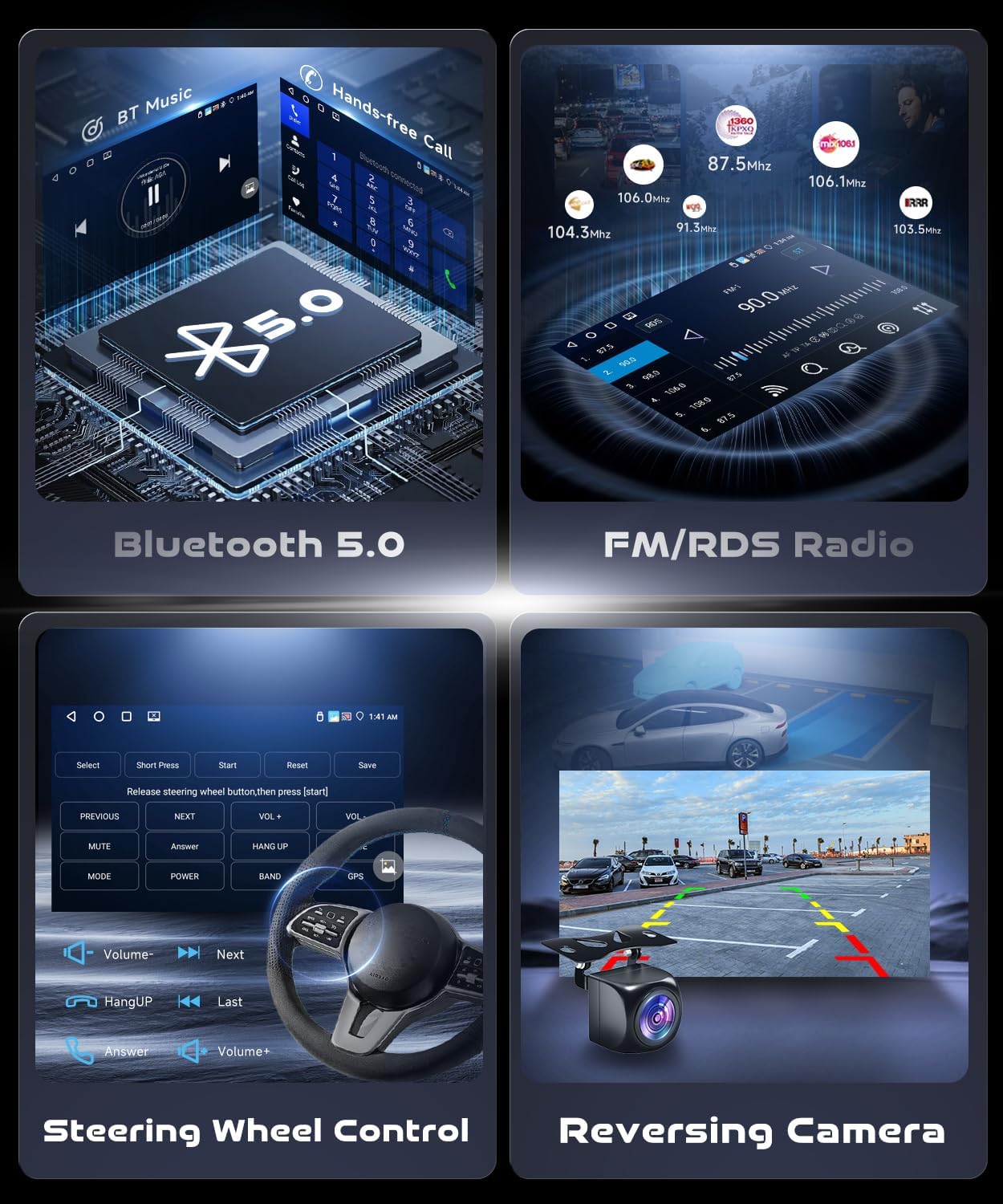Android 15 Autoradio – Multimedia Speler – Navigatiesysteem – Car Stereo – Touchscreen Radio – 10.1 Inch HD Scherm – Draadloze CarPlay & Android Auto