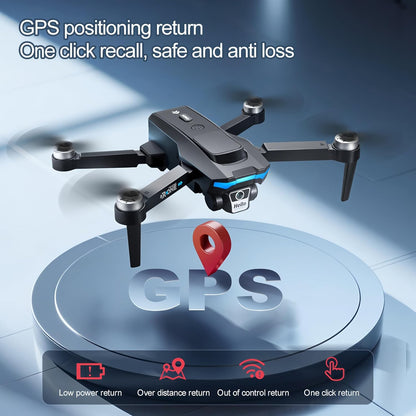 GPS-drone met dubbele 4K-camera voor volwassenen, drone met 4,5-inch scherm, obstakelvermijding, vliegtijd van 69 minuten, accu*3, automatische terugkeer naar huis, volg mij, borstelloze motor