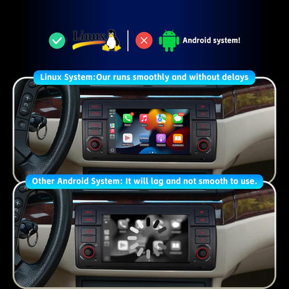 Autoradio BMW E46 – Auto Stereo – Multimedia Speler – Navigatiesysteem – Radio Ontvanger – Draadloze CarPlay & Android Auto – Linux Systeem Snelle Start – Touchscreen Bluetooth USB FM AM
