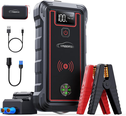Starthulp Powerbank – Jumpstarter – Startbooster – Booster – Noodstarter – Voor 12V Auto, Motor, ATV En UTV – 5000 A Piekstroom – 23800 mAh Accu