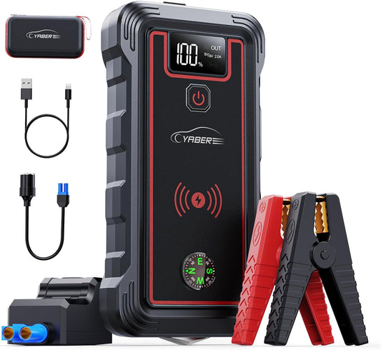 Starthulp Powerbank – Jumpstarter – Startbooster – Booster – Noodstarter – Voor 12V Auto, Motor, ATV En UTV – 5000 A Piekstroom – 23800 mAh Accu