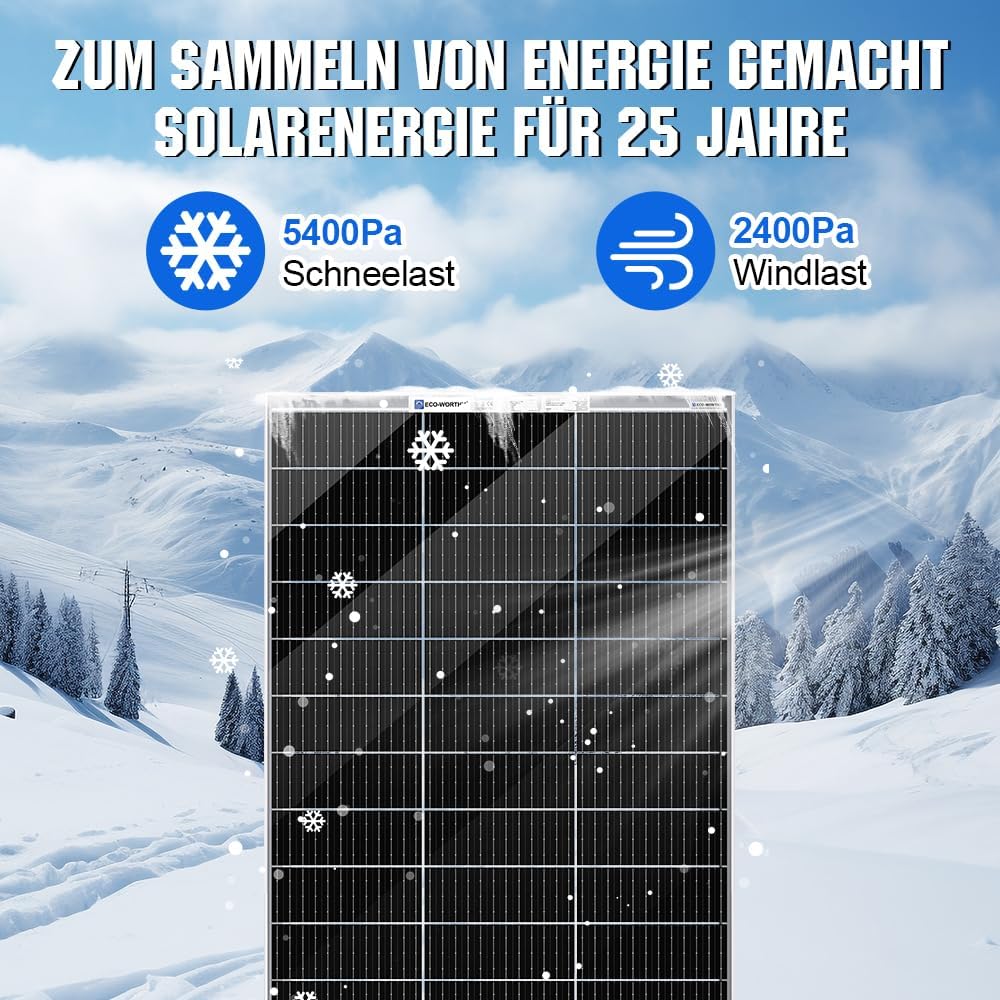 Bifaciale Zonnepanelen – Mono Zonnepaneel – Zonnepaneel Set – Zonnepaneel 12V – Zonnepaneel Caravan – 480 W Totaal – 22% Hoog Rendement