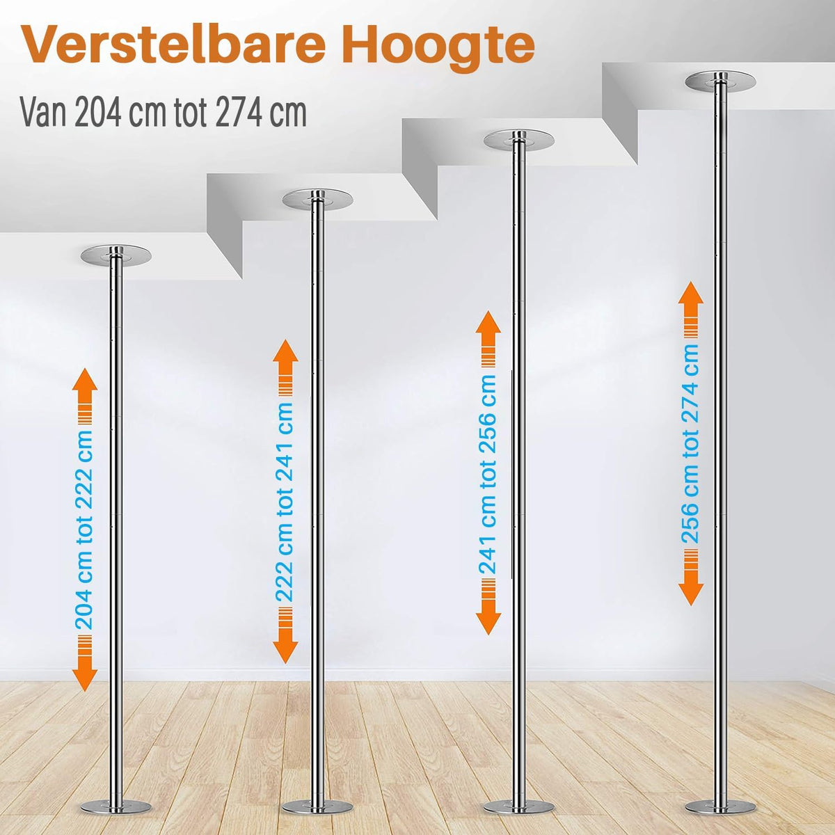 SereneLife Professional Upgrade Spin Dance Pole - Portable and Removable Stripper Fitness Bar, Adjustable and Smooth Connection - QUORE