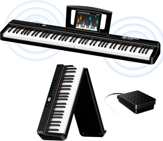 Digitale Piano 88 Toetsen – Keyboardpiano, Elektrisch Keyboard, Elektrische Piano, Opvouwbare Piano – 2 X 25 W Luidsprekers – Bluetooth En MIDI