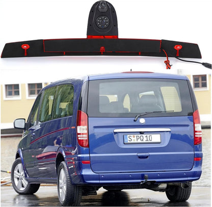 HD Auto IP68 1280Pixels Transporter Remlicht Dak Achteruitrijcamera Achteruitrijcamera met Dubbele Lens Camera met Hoek Verstelbaar Compatibel met Mercedes Benz viano Vito W639 V6 van Transporter