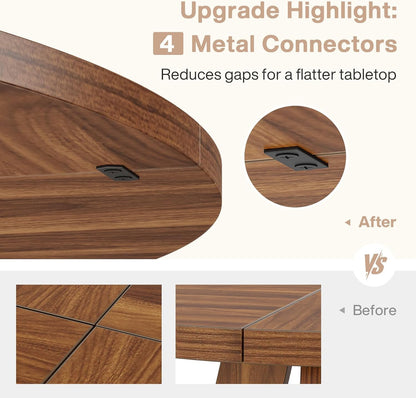Ronde Eettafel – Eettafel Rond – Eettafel Hout – Keukentafel – Tafel Voor 4 Personen – 120 cm Diameter – Robuust Houten Blad