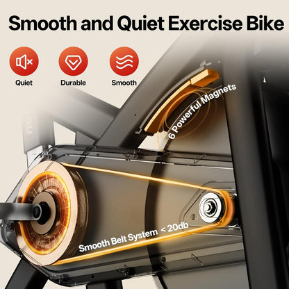 PASYOU Hometrainer, Indoor Spinning Bikes Voor Thuisgebruik, Hometrainer met Magnetische Weerstand, Spinning Bikes met LCD-scherm en Tablethouder, Fitnessfiets van 136kg/300lb