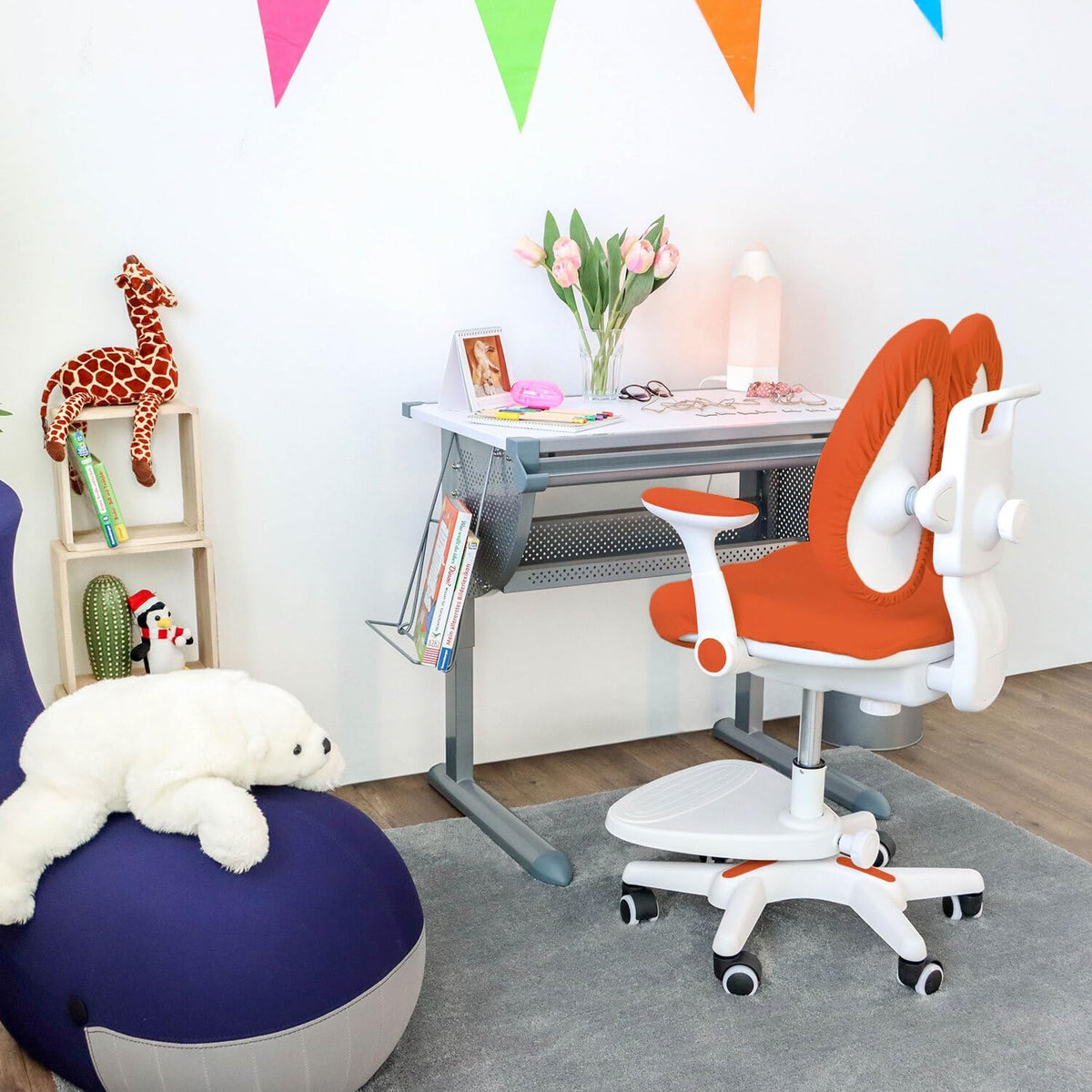 hjh OFFICE kinderstoel KID WING Stof Oranje