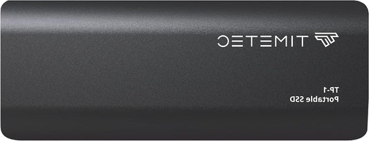 Timetec Portable External SSD USB3.2 Gen2 Type C up to 560MB/s Ultralight Aluminum Mini External Solid State Drive with USB C to A Cable/USB A to C Adapter Desktops/Laptop/Mac/Mobile - Black (2TB) - QUORE
