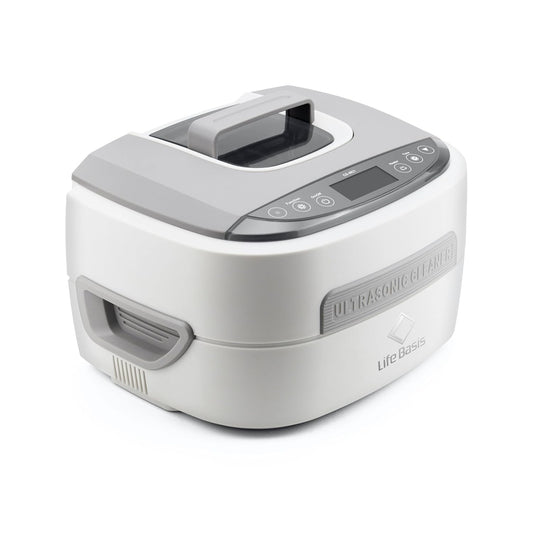 LifeBasis Professionele ultrasone reiniger, 2,5 l, 170 W, ultrasone container met 1-30 minuten, verstelbaar, verwarming tot 65 °C en degas voor brillen, horloges, sieraden, tand- en industriële