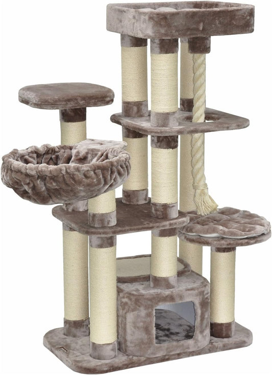 Kattenboom – Krabpaal – Kattenmeubel – Kattenklimpaal – Kattenhuis – Extra Stevig En Stabiel – XL Afmetingen Voor Grote Katten