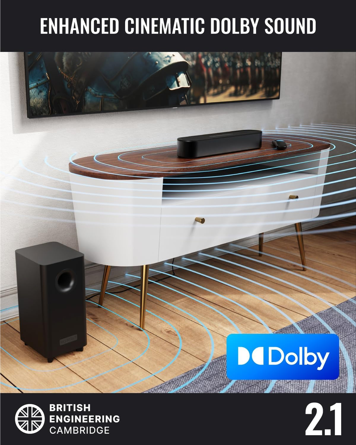 2.1 Audiosysteem – Speakerset – Luidsprekerset – Computerspeakers – Pc Speakers – Compact Formaat – Krachtige Bas