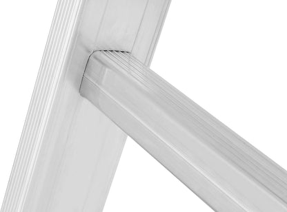Hymer 414312 Multifunctionele ladder met werkplatform 4143 (4x3 sporten, holm 60 mm, aluminium ladder, vouwladder, ladder 3,47 m)
