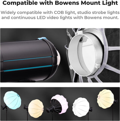 85 Cm Lantaarn Softbox – Softbox – Bowens Softbox – Lichtdiffuser – Inklapbare Lichtmodifier – 360° Omnidirectionele Lichtverspreiding – Snelle Quick Release Montage