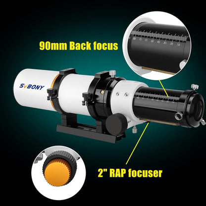 SVBONY SV503 Draagbare telescoop, 70ED F6 extra lage dispersie optische buis, micro-reductie rap focuser, voor astrofotografie en visuele astronomie