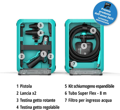 Hogedrukreiniger – Krachtige Spuitmachine – Waterstraal Reiniger – Schoonmaakapparaat – Tuinspuit – Compact Design – 1900 Watt Motor – 150 Bar Druk
