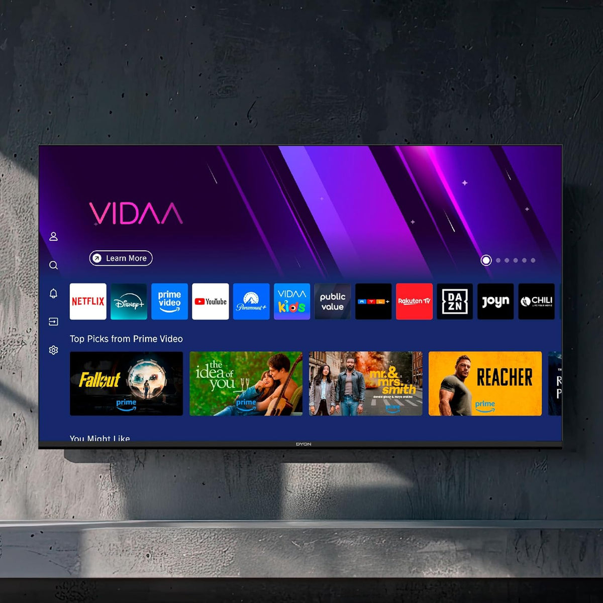 DYON Movie Smart 22 VX Smart TV met HD Triple Tuner (DVB-C/-S2/-T2), App Store, Netflix, Prime Video, YouTube, DAZN, Disney+, waipu.tv, hotelmodus
