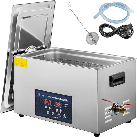 Ultrasone Reiniger – Ultrasoon Bad – Schoonmaakapparaat – Reinigingsmachine – Ultrasoon Toestel – 30 Liter Inhoud – Roestvrijstalen Tank – Dubbele Frequentie 28/40 Khz