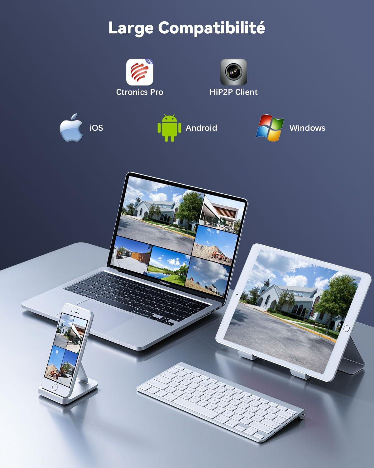4K Wifi Beveiligingscamera – Beveiligingscamera Buiten – PTZ Camera – Draadloze Camera – Bewakingscamera – 5x Zoom – Mensdetectie & Kleuren Nachtzicht